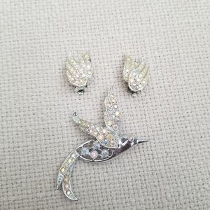 Sarah Coventry "Bird of Paradise" Pin/Brooch & Earrings